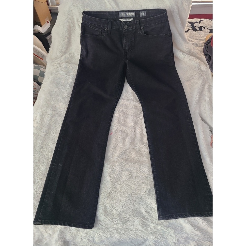BKE Nolan Mens Straight Leg Jeans Faded Black Denim 33R AGP2617